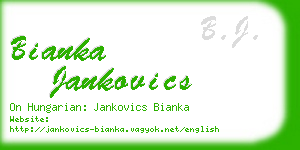 bianka jankovics business card
